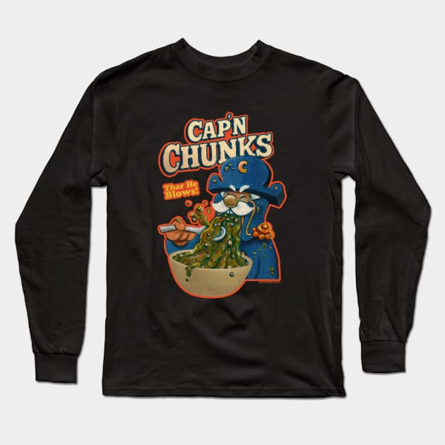 Cap'n Chunks Cereal Long Sleeve T-Shirt by zerostreet